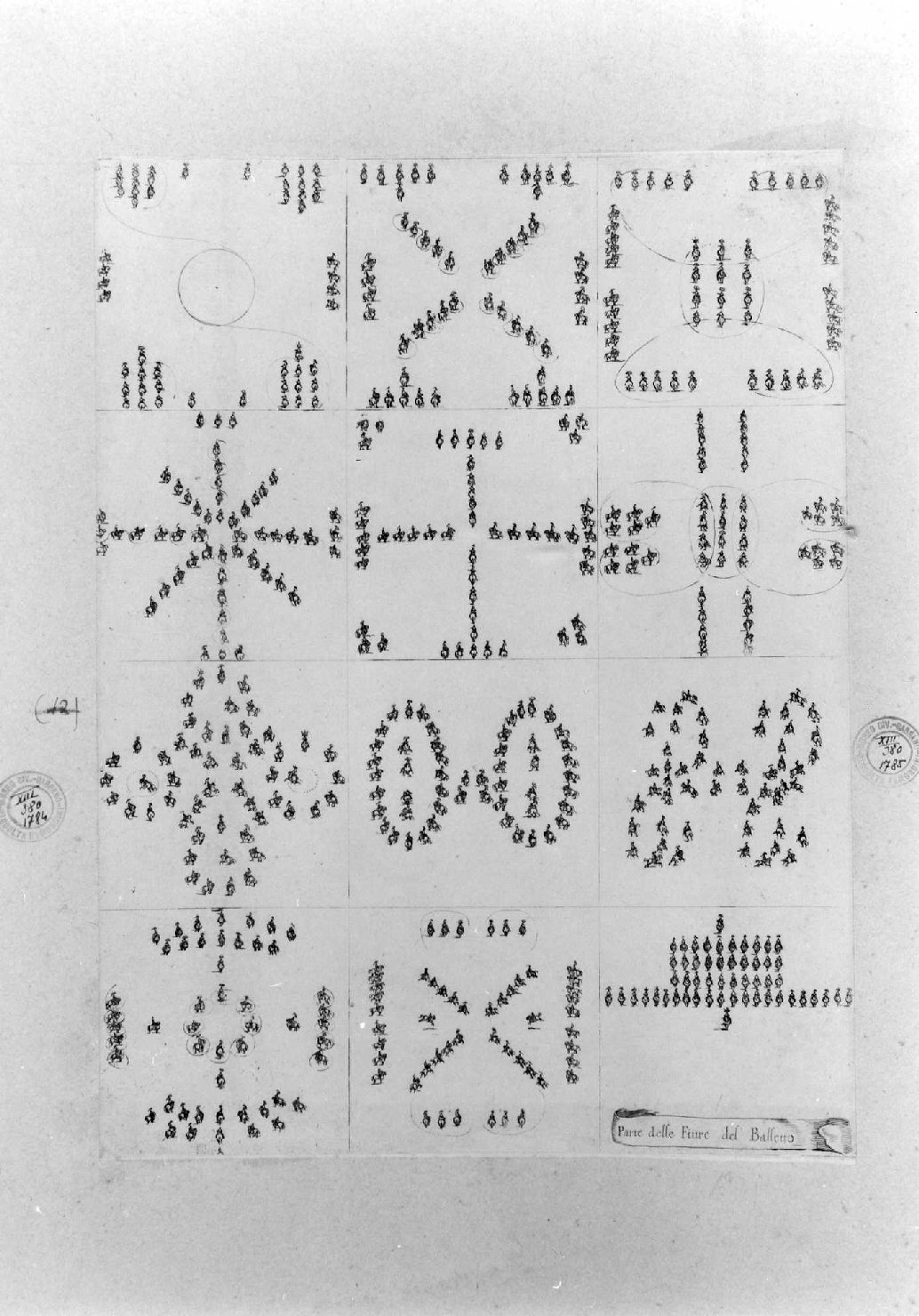 scena di spettacolo (stampa smarginata, serie) di Della Bella Stefano (sec. XVII)