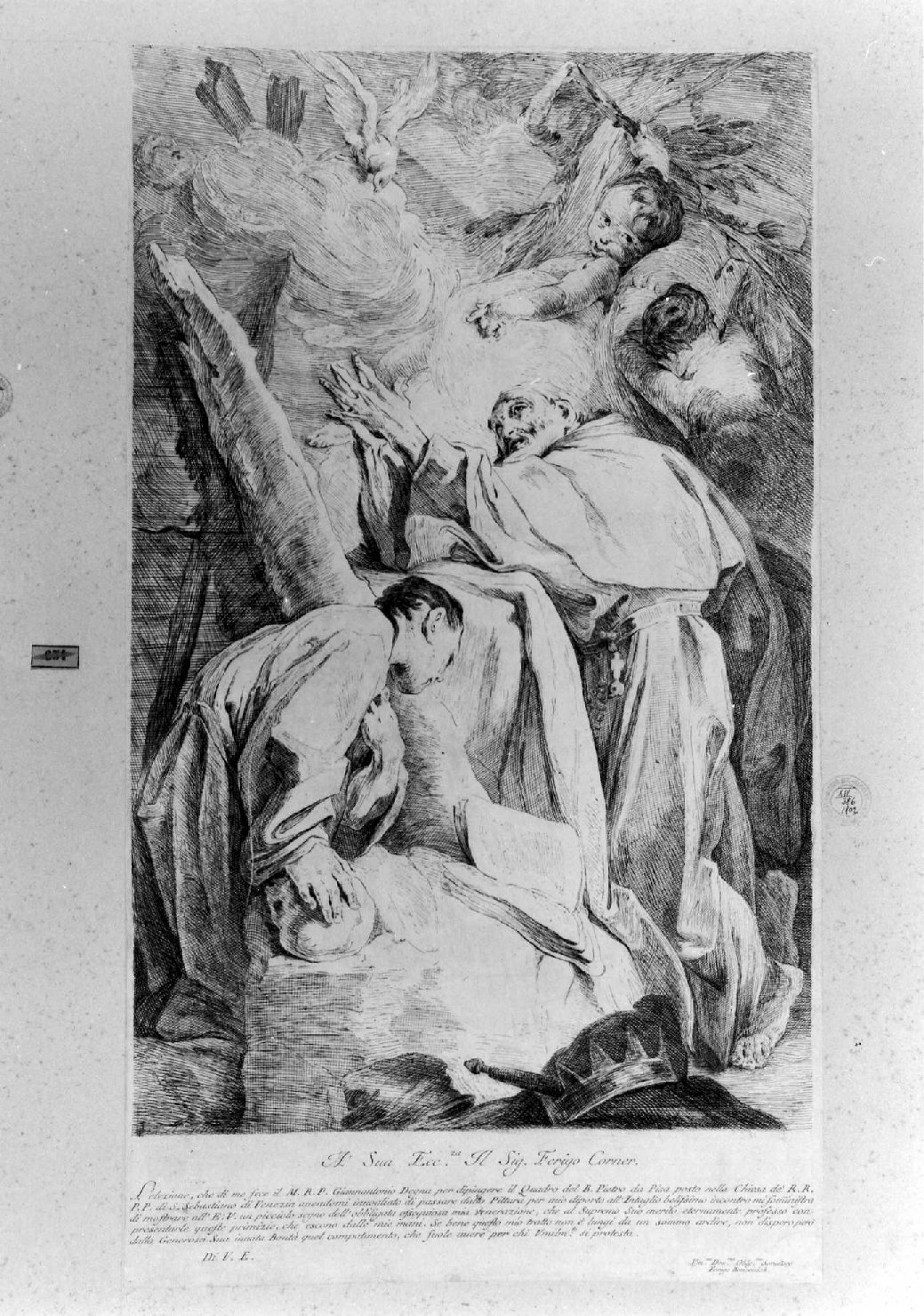 beato Pietro Gambacorti da Pisa (stampa smarginata) di Bencovich Federico detto Federighetto o Dalmatino (sec. XVIII)