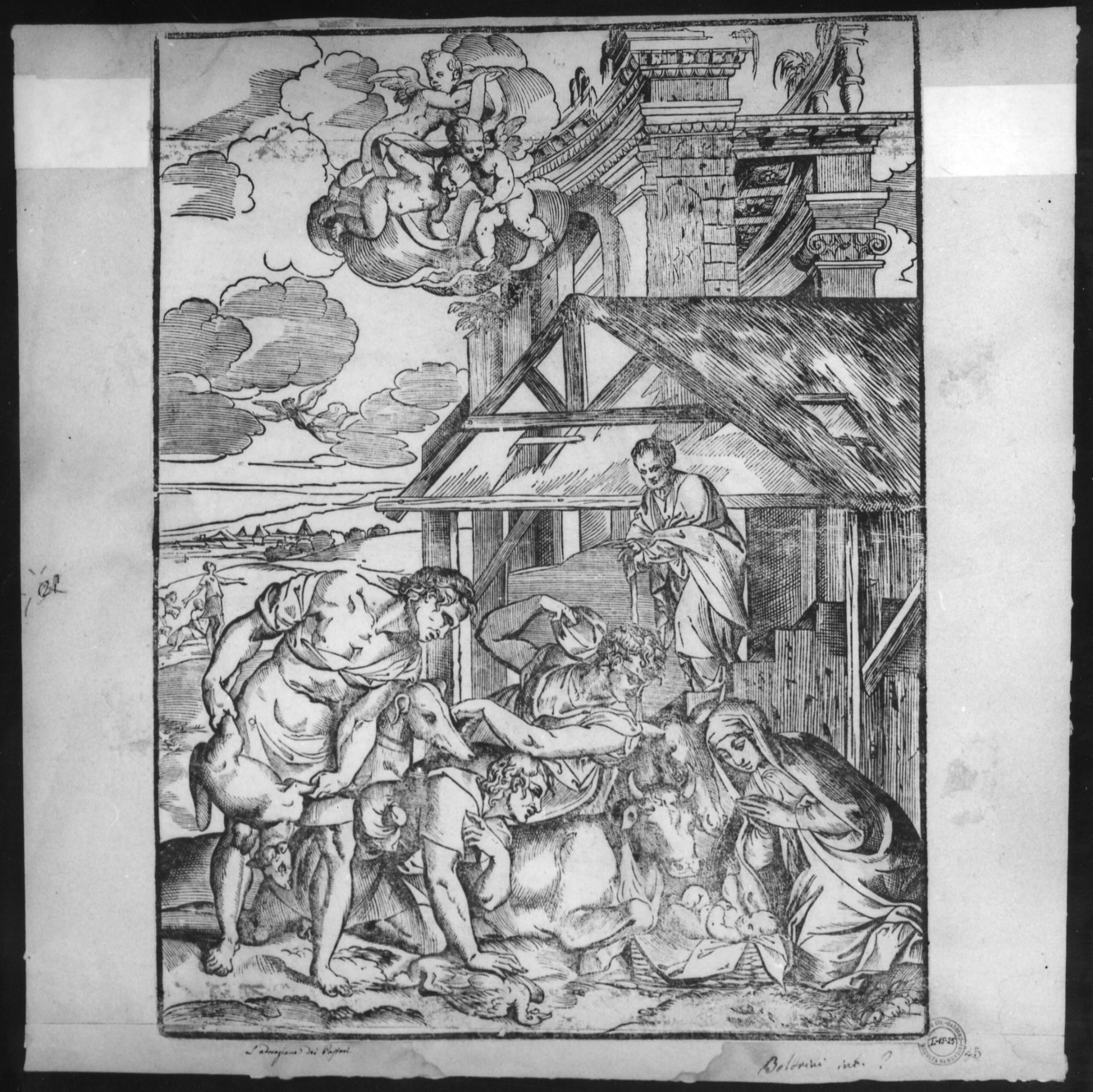 cartone di supporto - ambito italiano (secc. XVIII/ XIX)