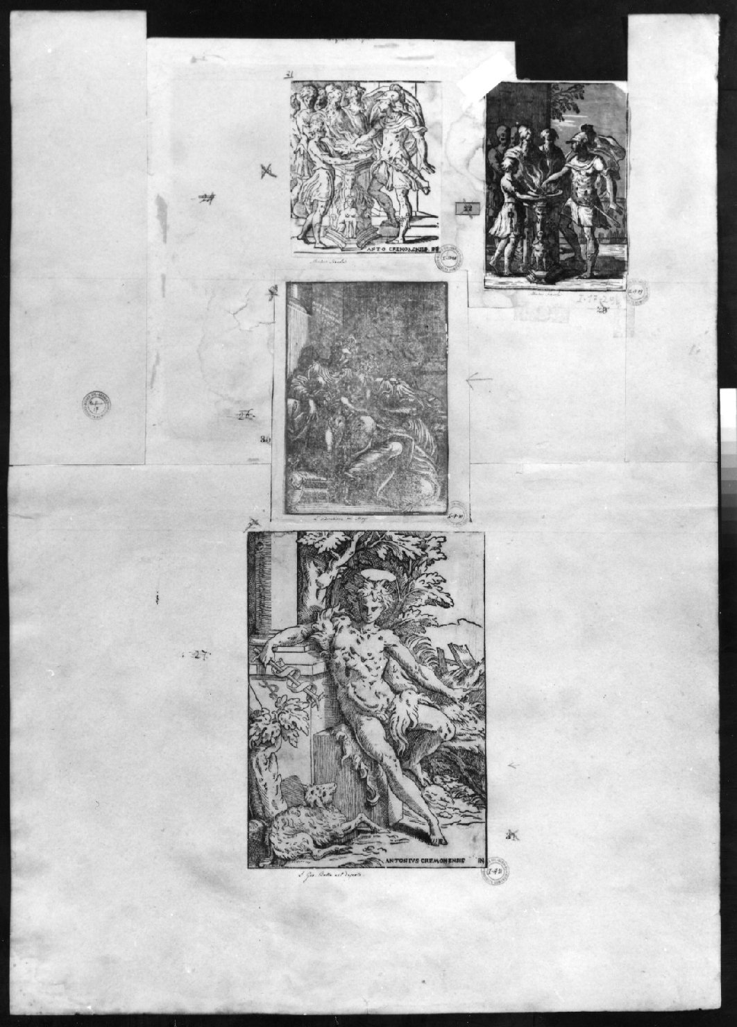 cartone di supporto - ambito italiano (secc. XVIII/ XIX)
