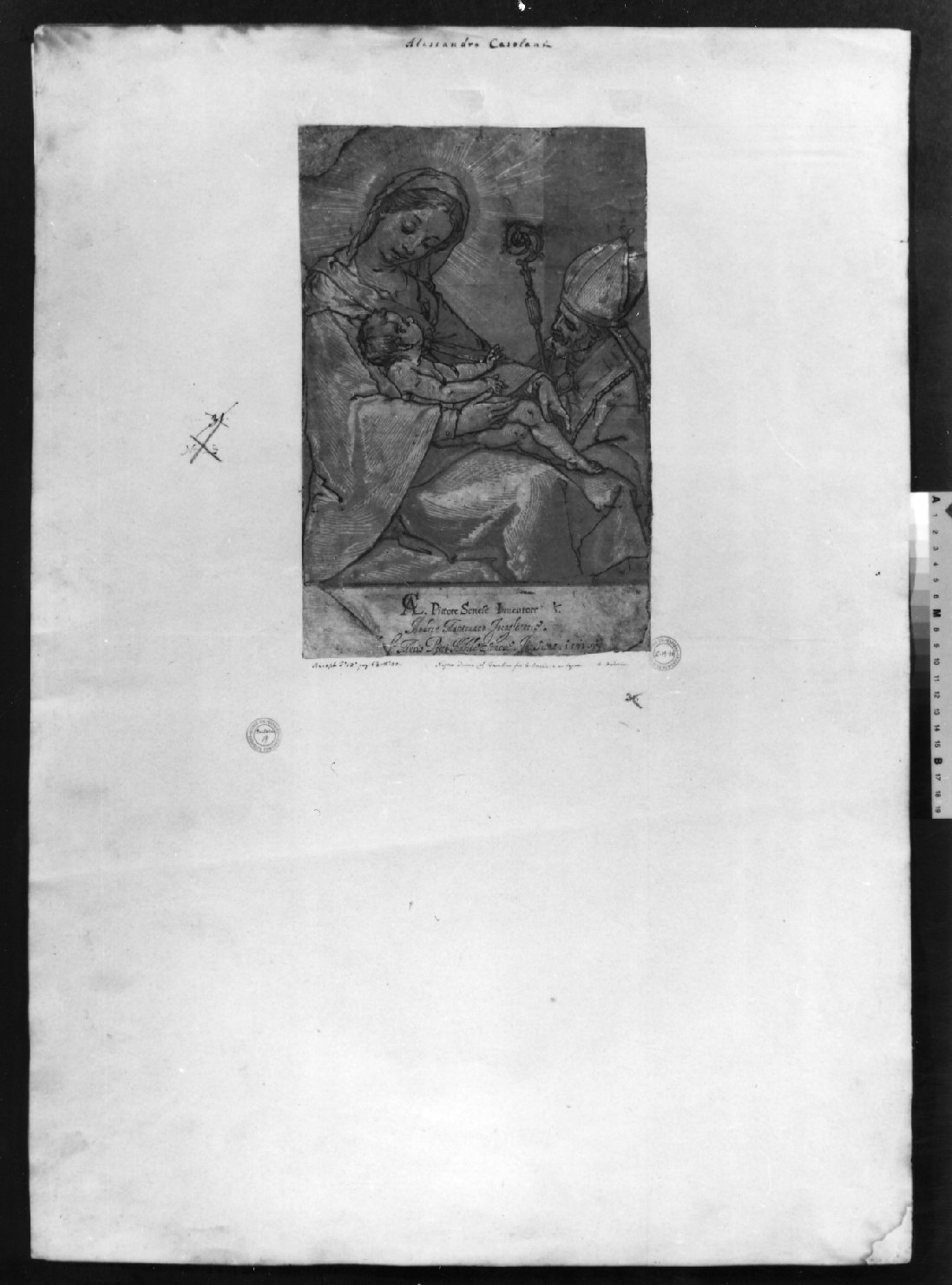 cartone di supporto - ambito italiano (secc. XVIII/ XIX)