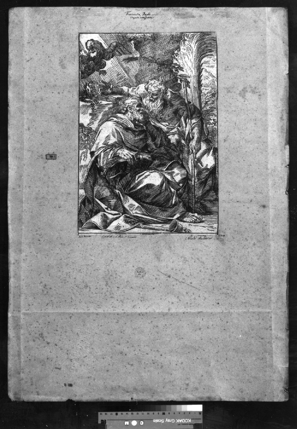 cartone di supporto - ambito italiano (secc. XVIII/ XIX)