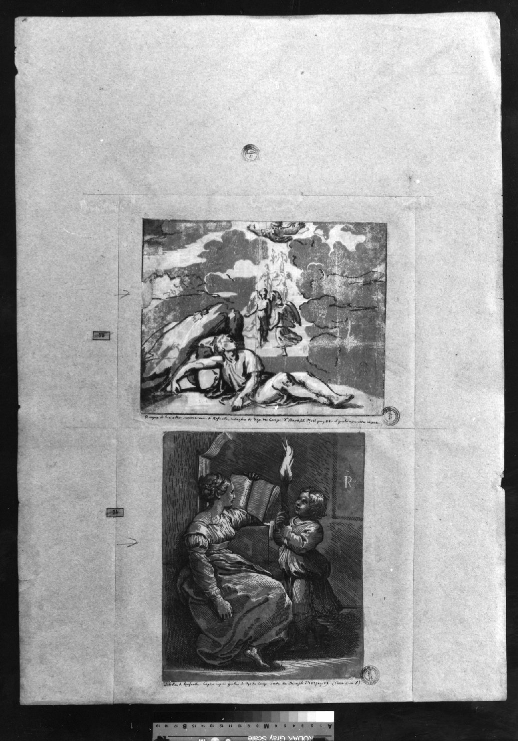 cartone di supporto - ambito italiano (secc. XVIII/ XIX)