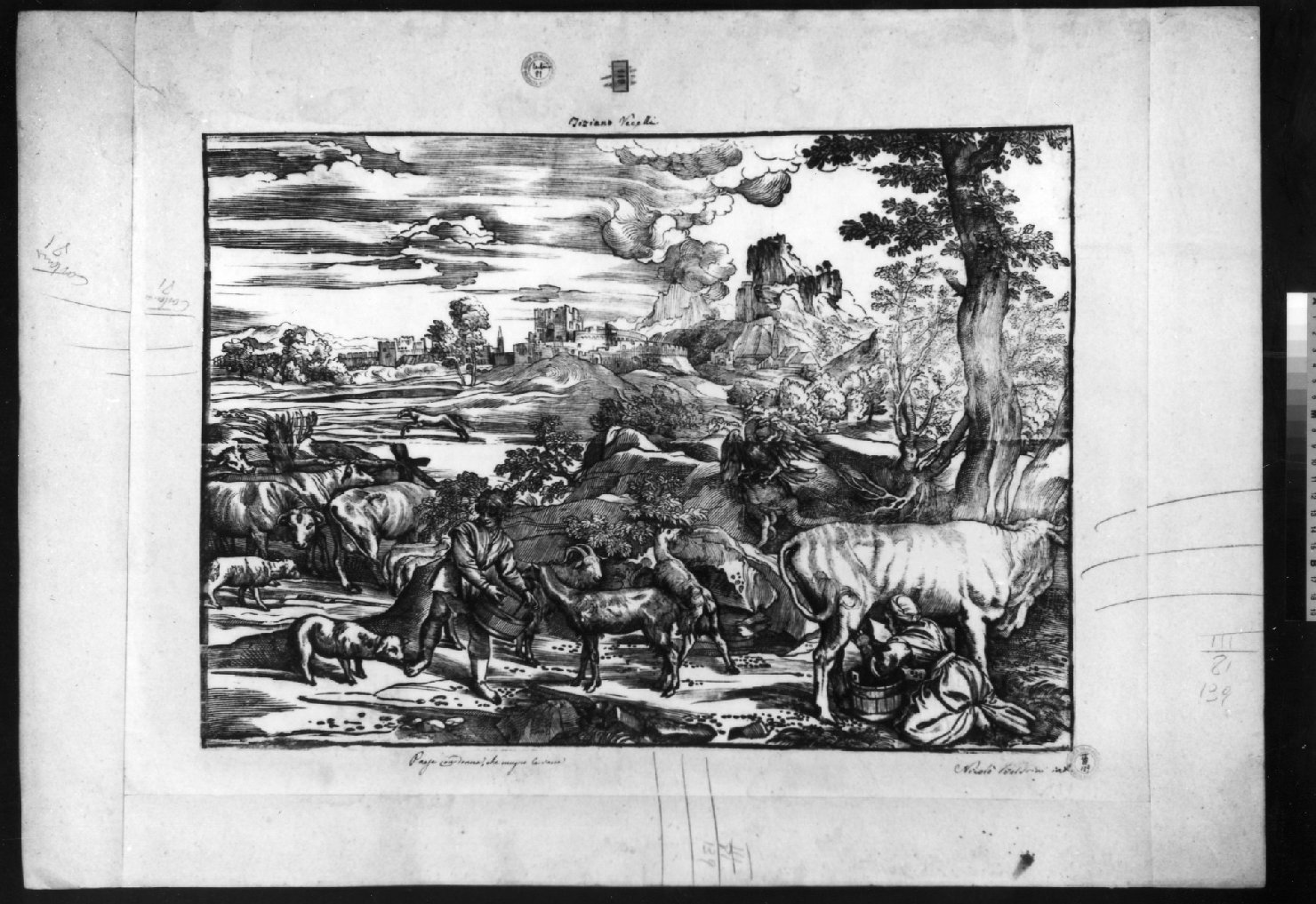 cartone di supporto - ambito italiano (secc. XVIII/ XIX)