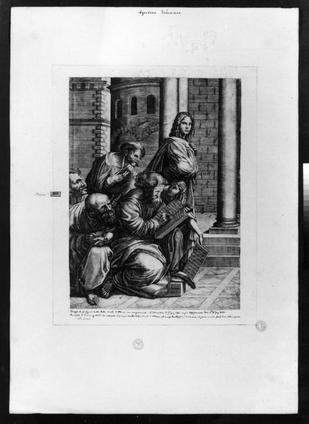 cartone di supporto - ambito italiano (secc. XVIII/ XIX)