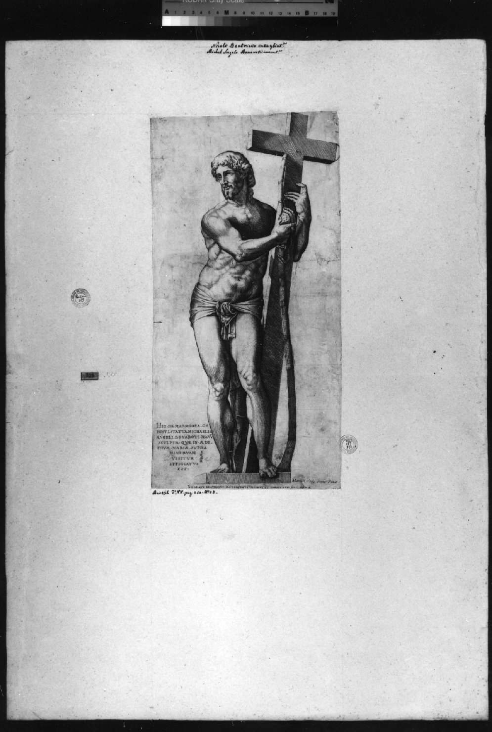 cartone di supporto - ambito italiano (secc. XVIII/ XIX)