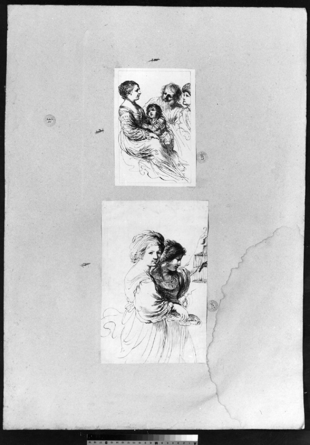 cartone di supporto - ambito italiano (secc. XVIII/ XIX)