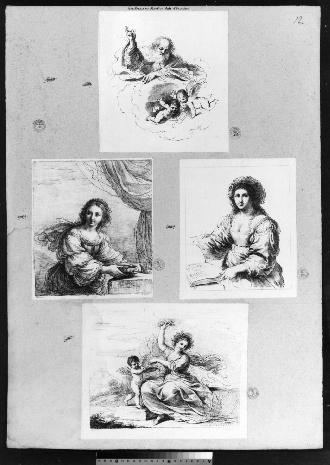 cartone di supporto - ambito italiano (secc. XVIII/ XIX)