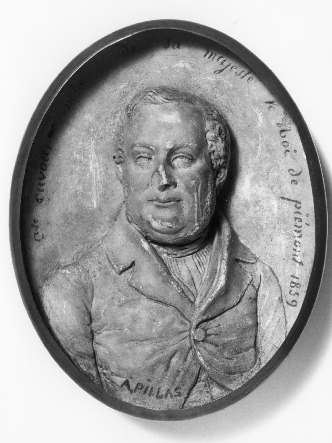 Camillo Benso di Cavour (medaglione) di Carpaccio Vittore (sec. XIX)