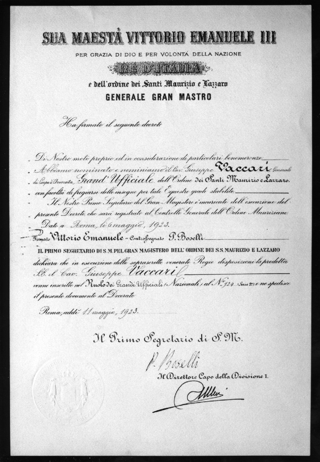 diploma - ambito italiano (sec. XX)