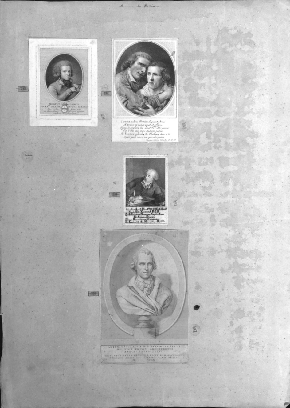 cartone di supporto - ambito italiano (secc. XVIII/ XIX)