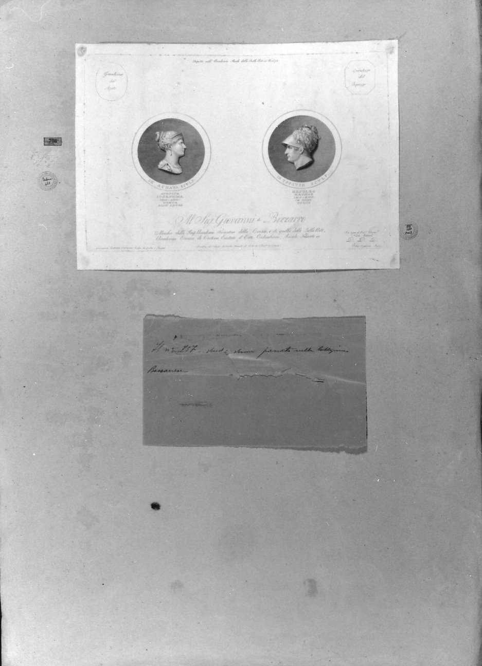 cartone di supporto - ambito italiano (secc. XVIII/ XIX)