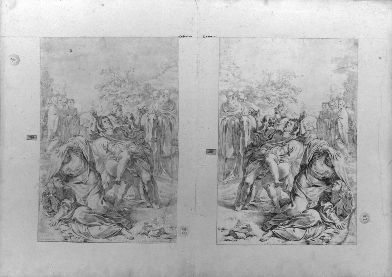 cartone di supporto - ambito italiano (secc. XVIII/ XIX)