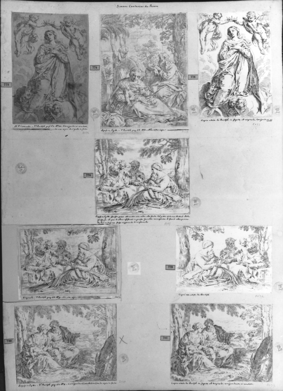 cartone di supporto - ambito italiano (secc. XVIII/ XIX)