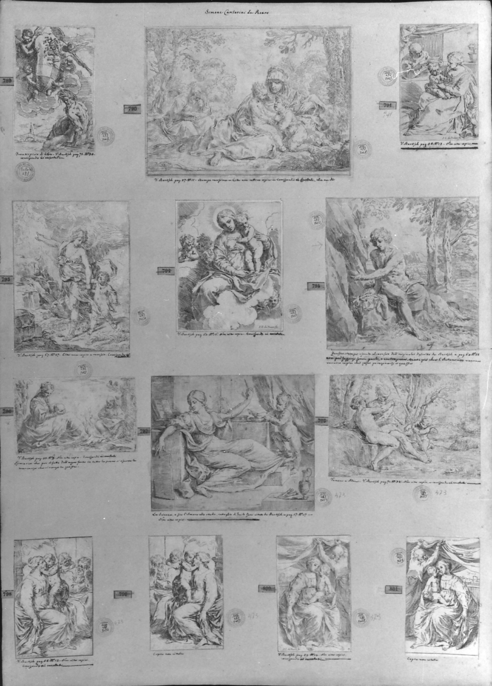 cartone di supporto - ambito italiano (secc. XVIII/ XIX)