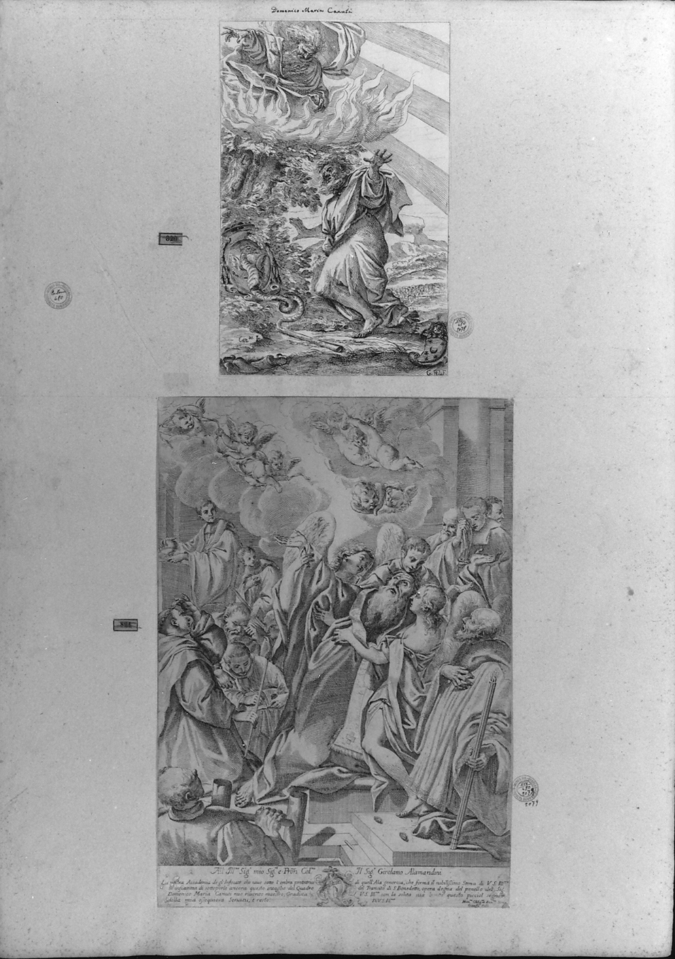 cartone di supporto - ambito italiano (secc. XVIII/ XIX)