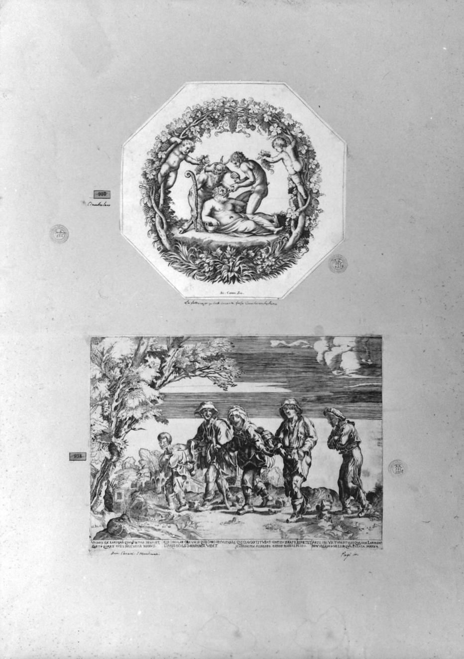 cartone di supporto - ambito italiano (secc. XVIII/ XIX)