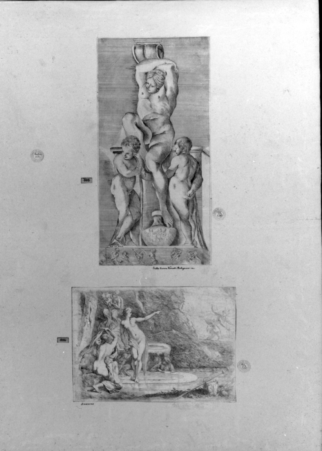 cartone di supporto - ambito italiano (secc. XVIII/ XIX)