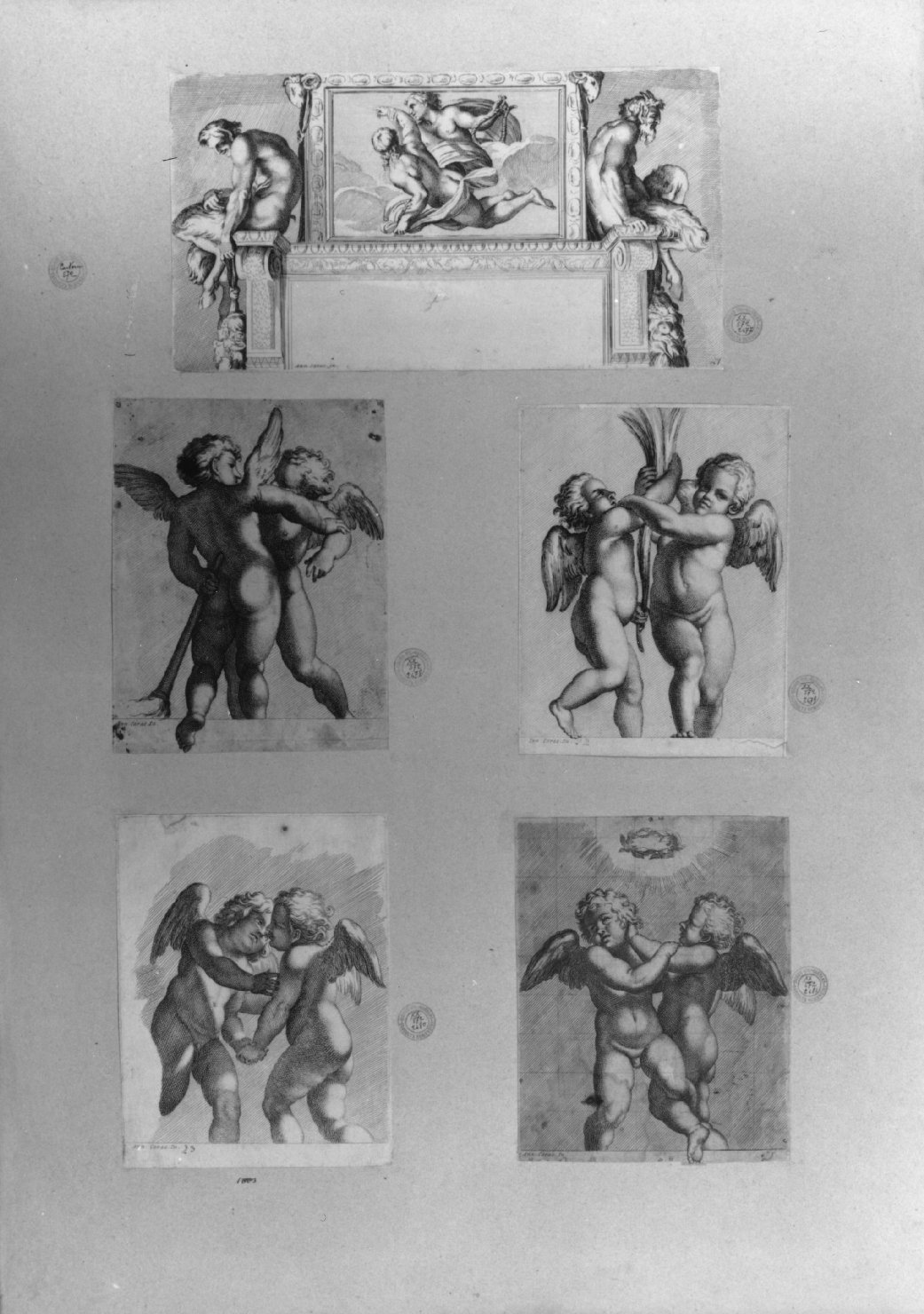 cartone di supporto - ambito italiano (secc. XVIII/ XIX)