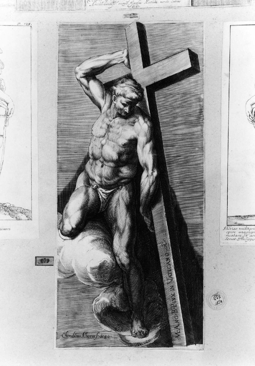 Buon ladrone (stampa) di Alberti Cherubino, Buonarroti Michelangelo (sec. XVI)