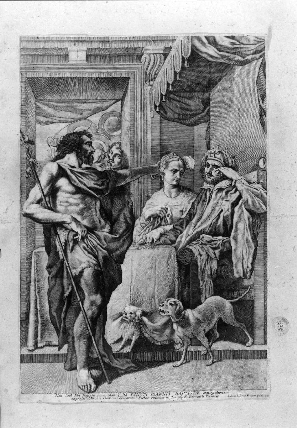 San Giovanni Battista (stampa) di Bononi Carlo, Bolzoni Andrea (sec. XVIII)