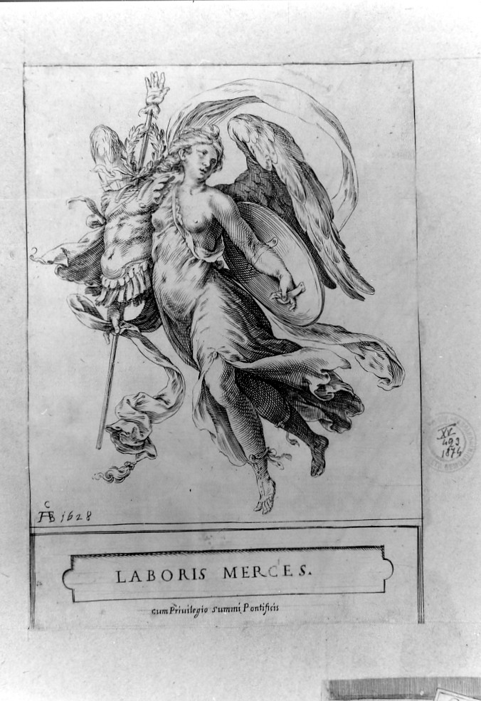 Vittoria (stampa smarginata) di Alberti Cherubino (sec. XVII)
