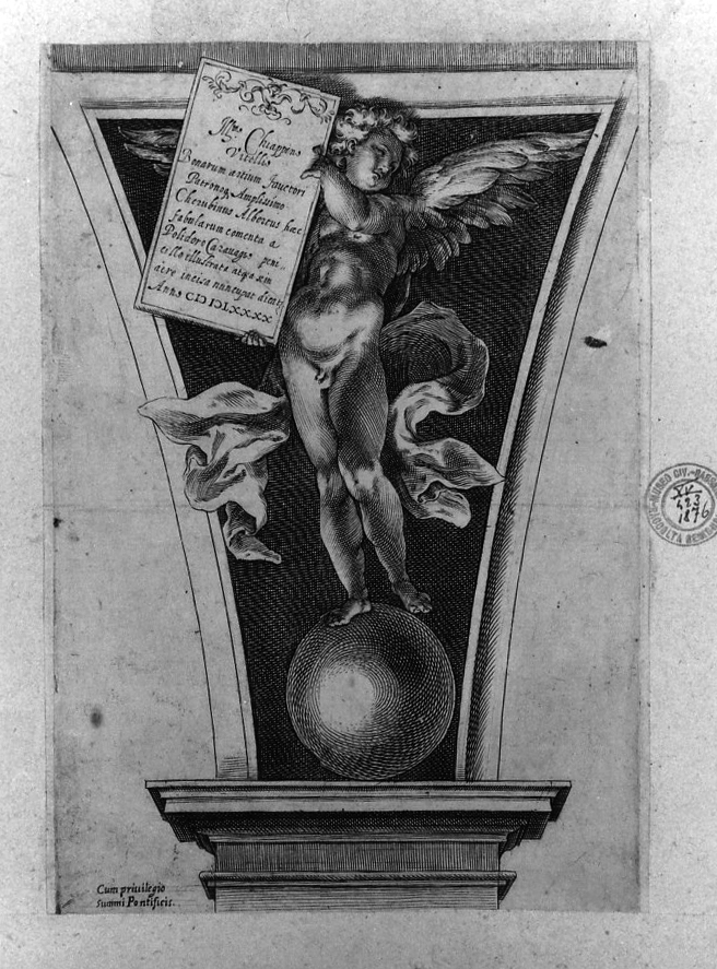 angelo reggitarga (stampa smarginata, serie) di Alberti Cherubino, Polidoro da Caravaggio (sec. XVI)
