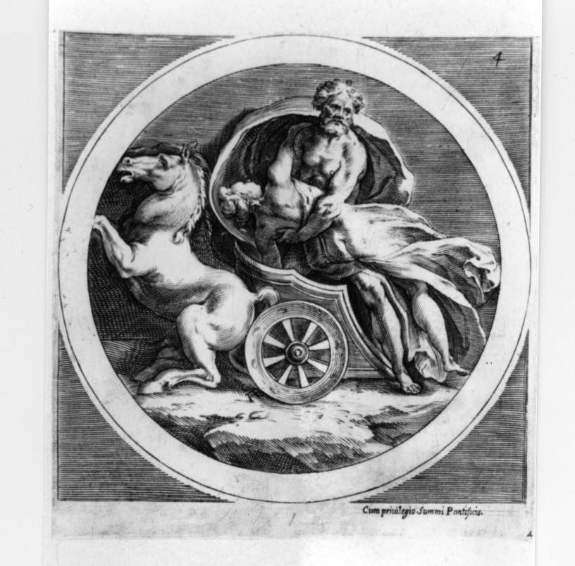 ratto di Proserpina (stampa smarginata, serie) di Alberti Cherubino, Polidoro da Caravaggio (sec. XVI)