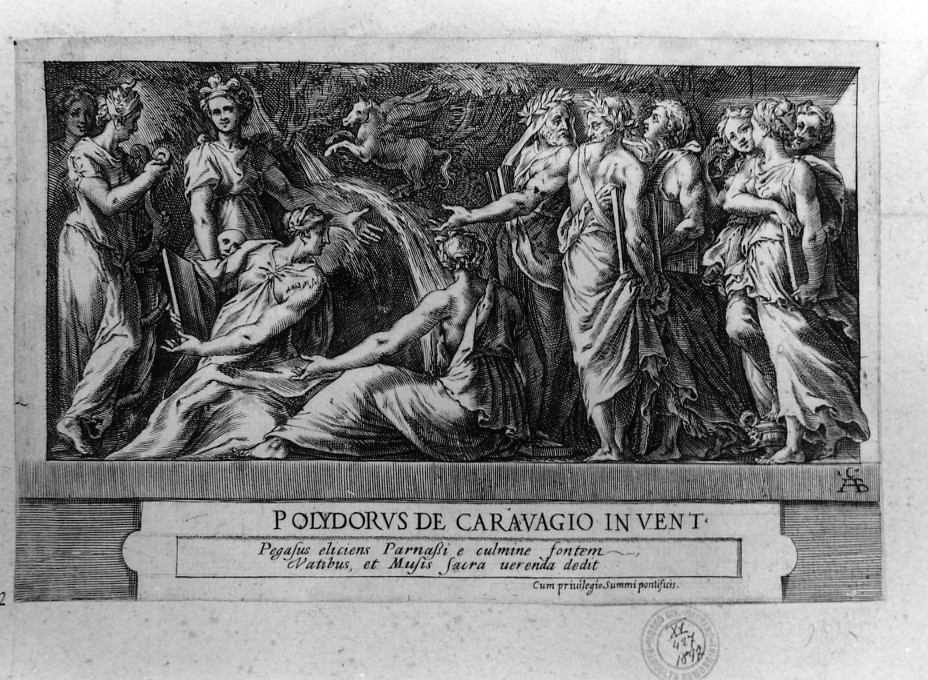 scene mitologiche (stampa smarginata, serie) di Alberti Cherubino, Polidoro da Caravaggio (sec. XVII)