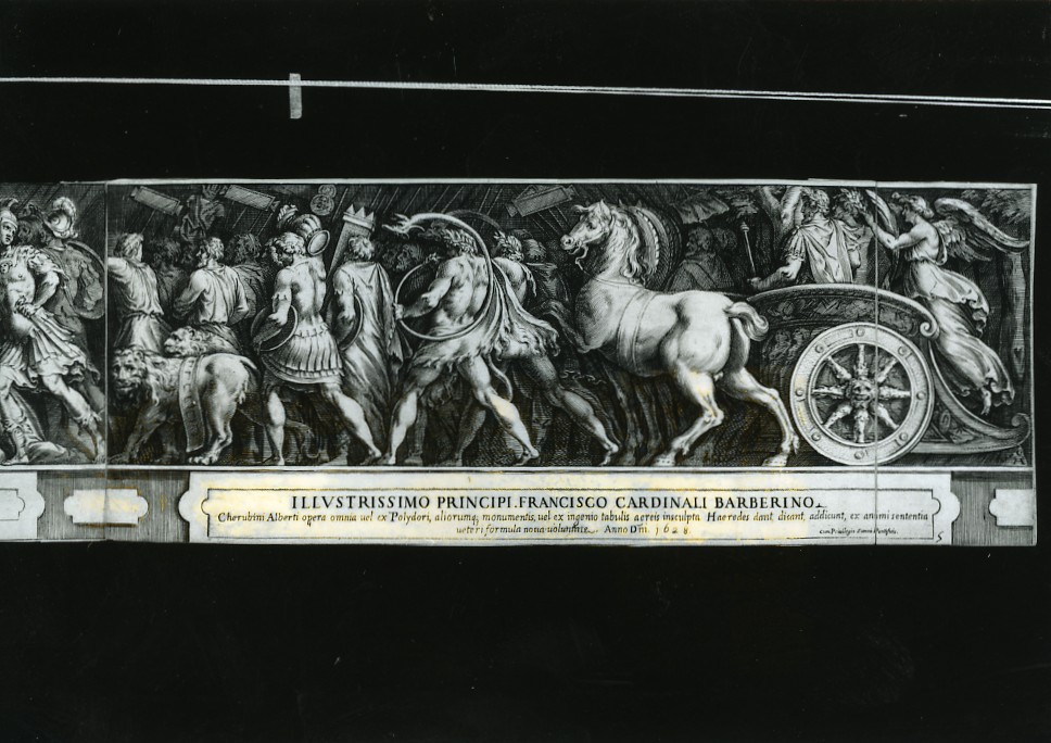 ratto delle Sabine (stampa smarginata, stampa composita) di Alberti Cherubino, Polidoro da Caravaggio (sec. XVII)
