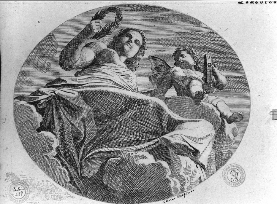 Flora (stampa smarginata, serie) di Dauphin Oliviero, Carracci Ludovico (fine sec. XVI)