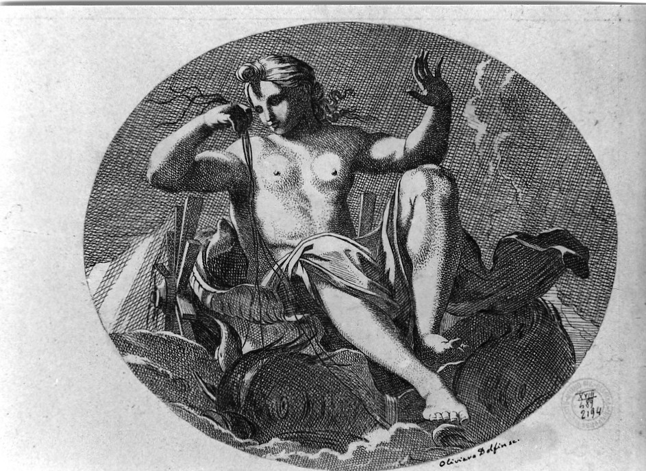 Galatea (stampa smarginata, serie) di Dauphin Oliviero, Carracci Ludovico (fine sec. XVI)
