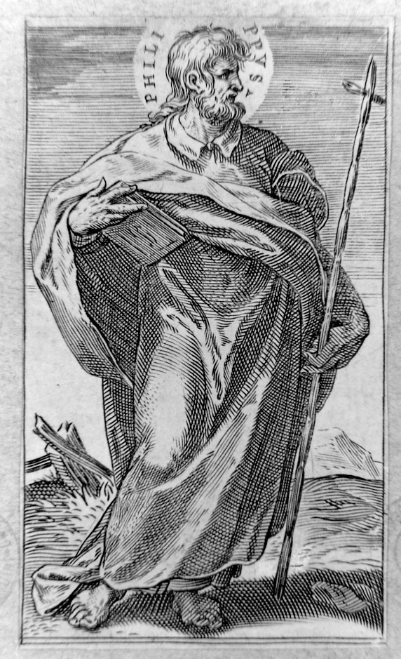San Filippo Apostolo (stampa smarginata, serie) di Carracci Agostino (sec. XVI)