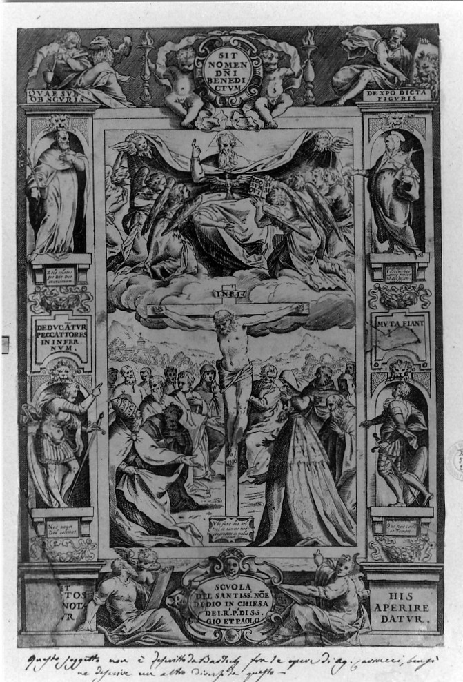 scena sacra (stampa smarginata) di Carracci Agostino (sec. XVI)