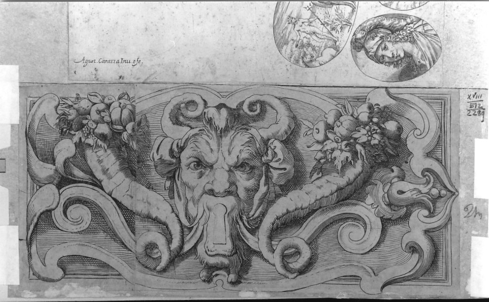 motivi decorativi (stampa smarginata, stampa composita) di Carracci Agostino (sec. XVI)