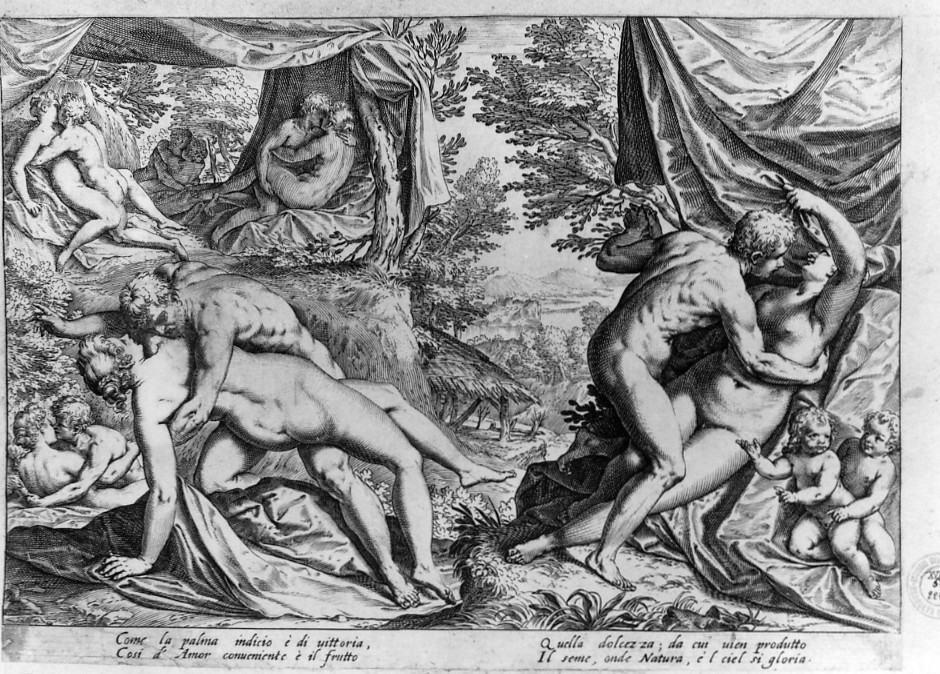 età dell'oro (stampa smarginata, serie) di Carracci Agostino, Franck Pauwels (sec. XVI)