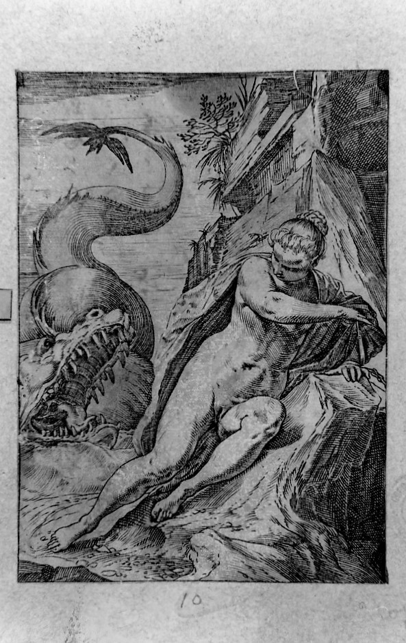 Andromeda (stampa smarginata, serie) di Carracci Agostino (sec. XVI)