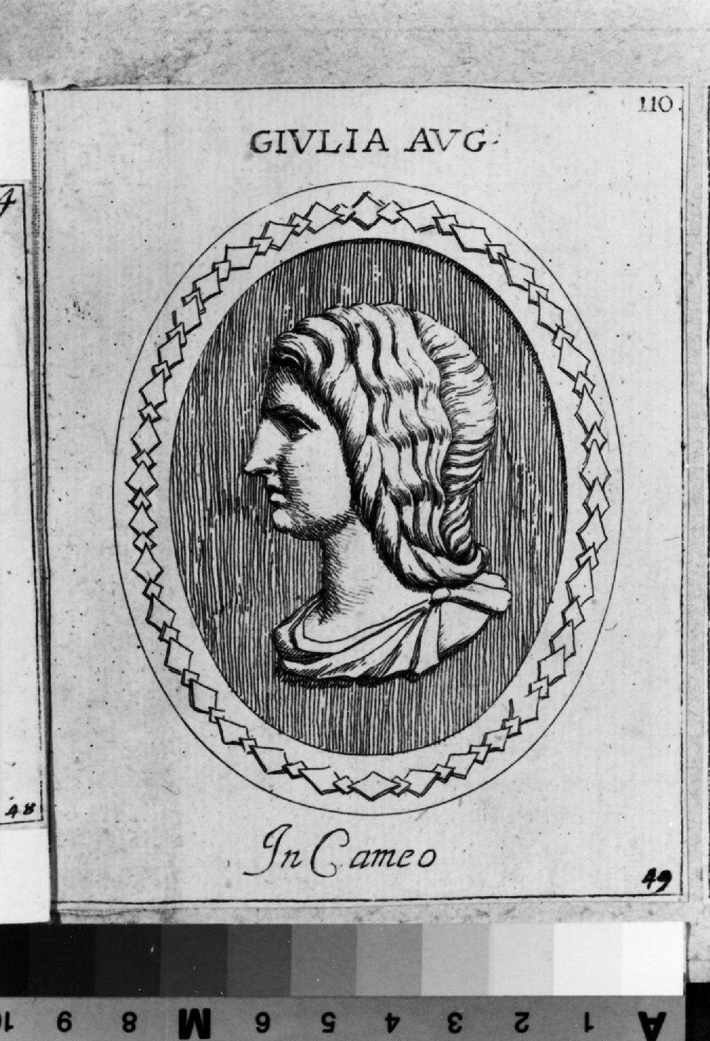 cammeo con ritratto di Giulia, ritratto di donna (stampa smarginata) di Galestruzzi Giovan Battista (sec. XVII)