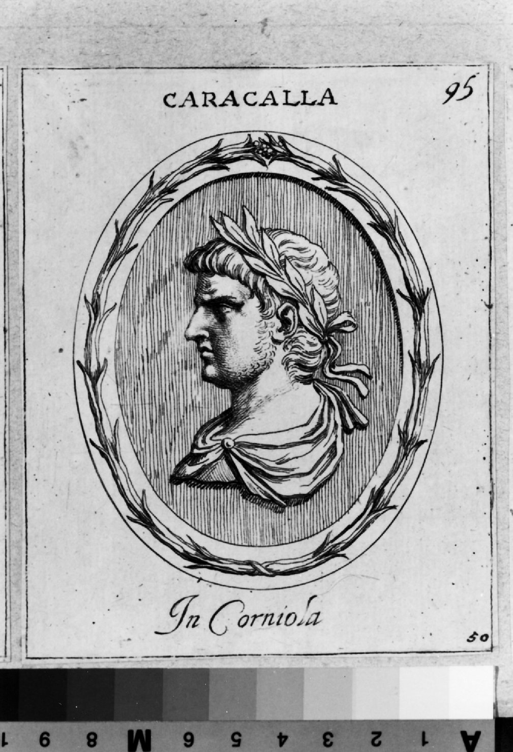 gemma antica con ritratto di Caracalla, ritratto d'uomo di profilo (stampa smarginata) di Galestruzzi Giovan Battista (sec. XVII)