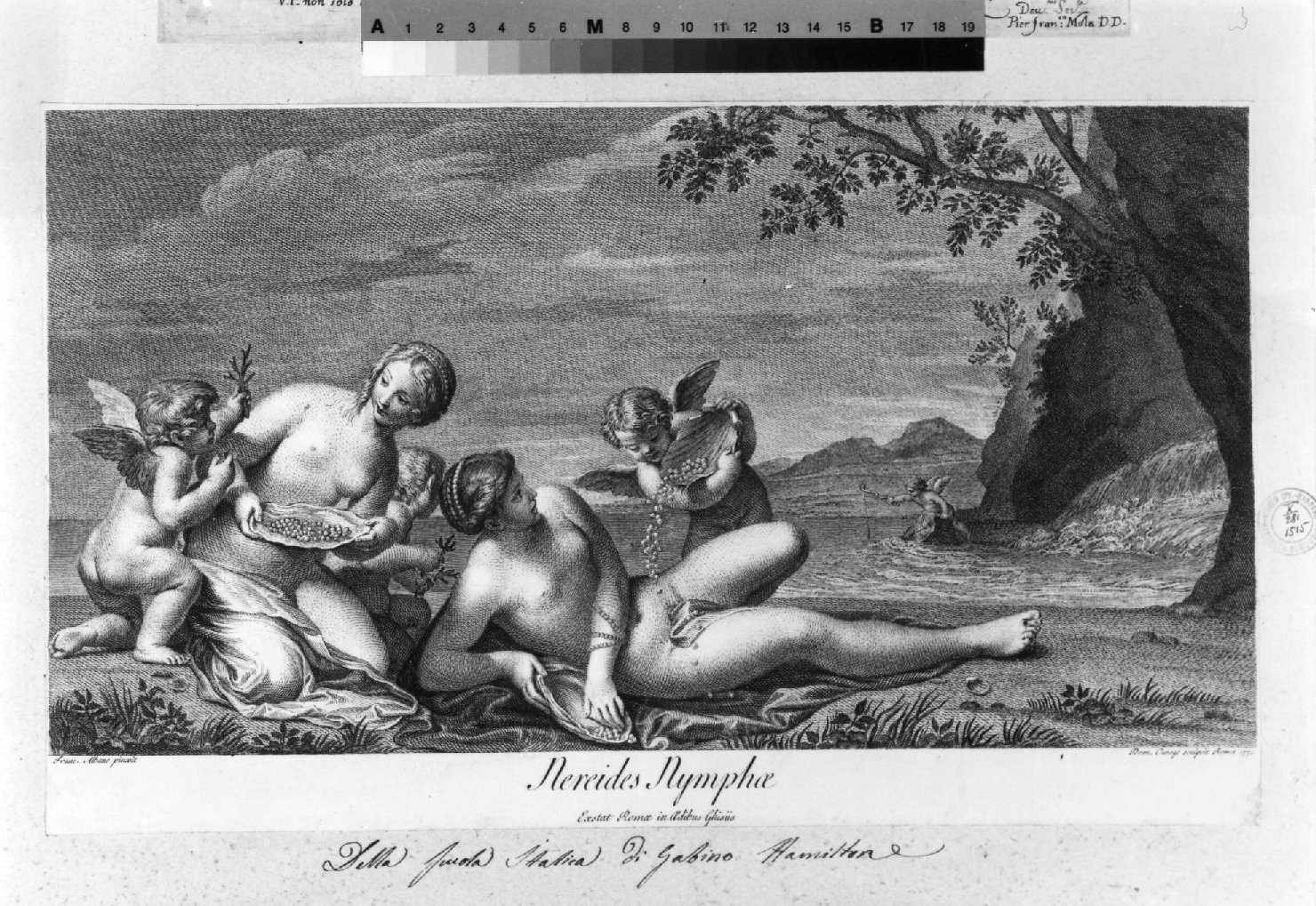 Nereidi (stampa smarginata) di Albani Francesco detto Albani, Cunego Domenico (sec. XVIII)