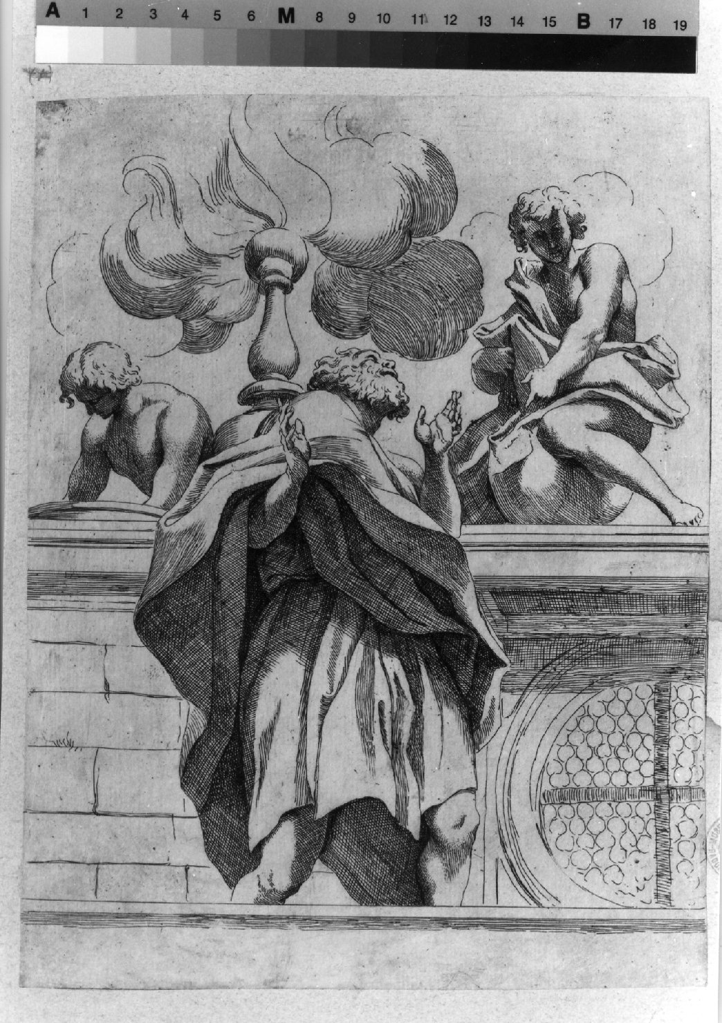 angeli e profeti (stampa smarginata, serie) di Badalocchio Sisto, Correggio (secc. XVI/ XVII)