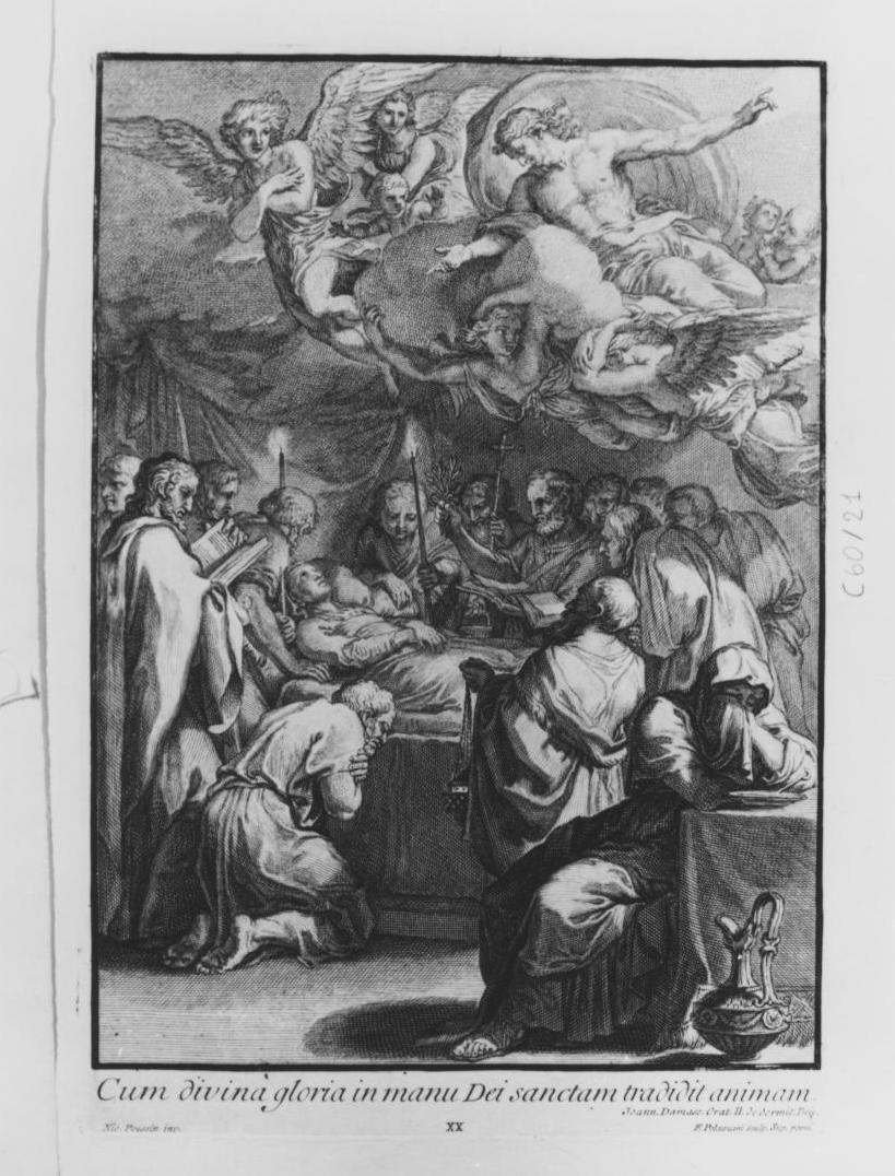 transito della Madonna (stampa, elemento d'insieme) di Poussin Nicolas, Polanzani Francesco (sec. XVIII)