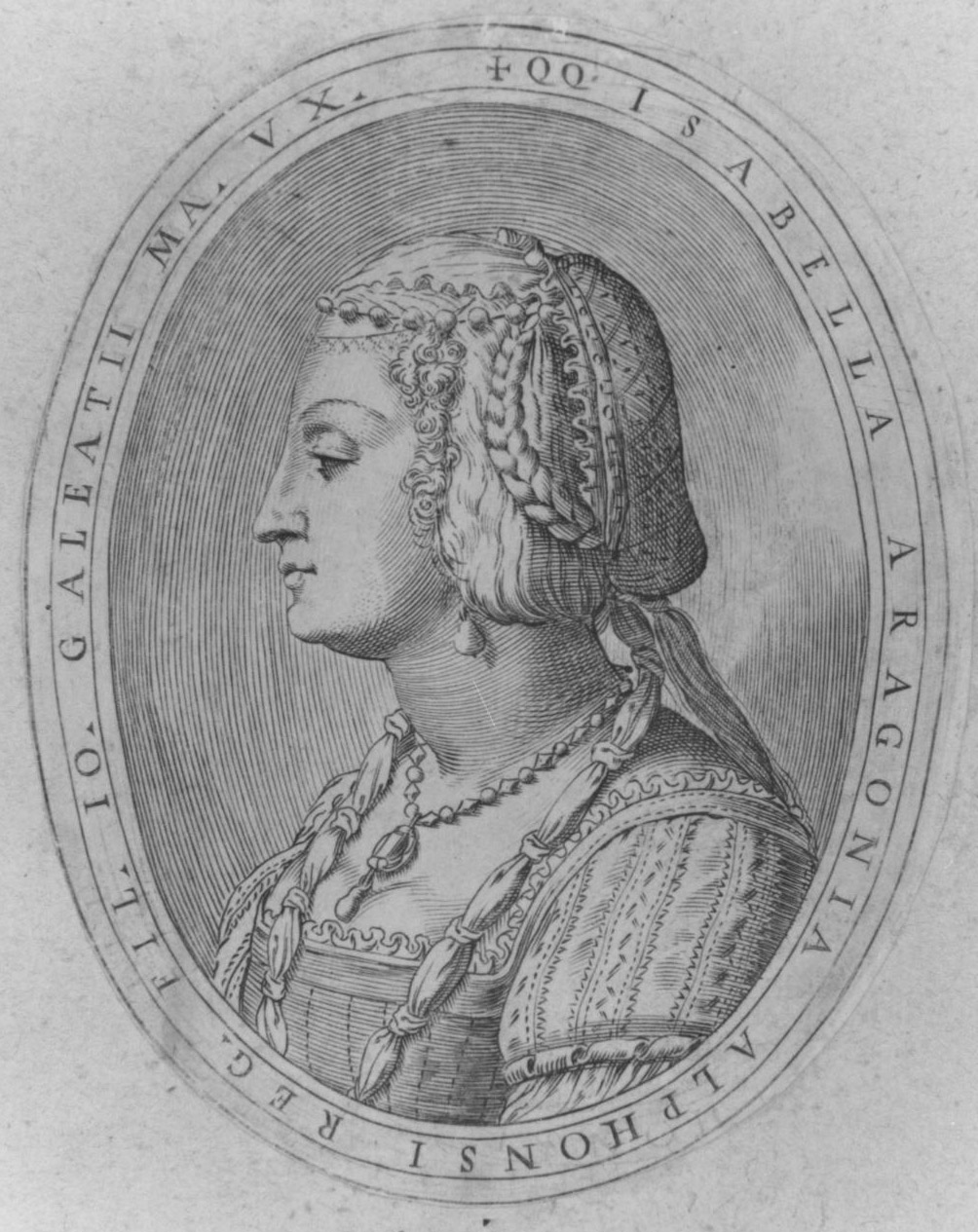 ritratto di donna (stampa, serie) di Carracci Agostino, Campi Antonio (sec. XVI)