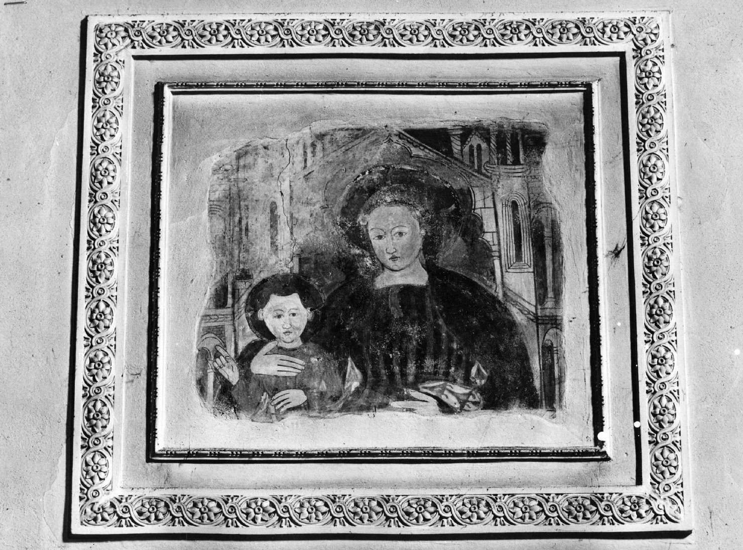Madonna con Bambino (dipinto, frammento) - ambito veneto (sec. XV)