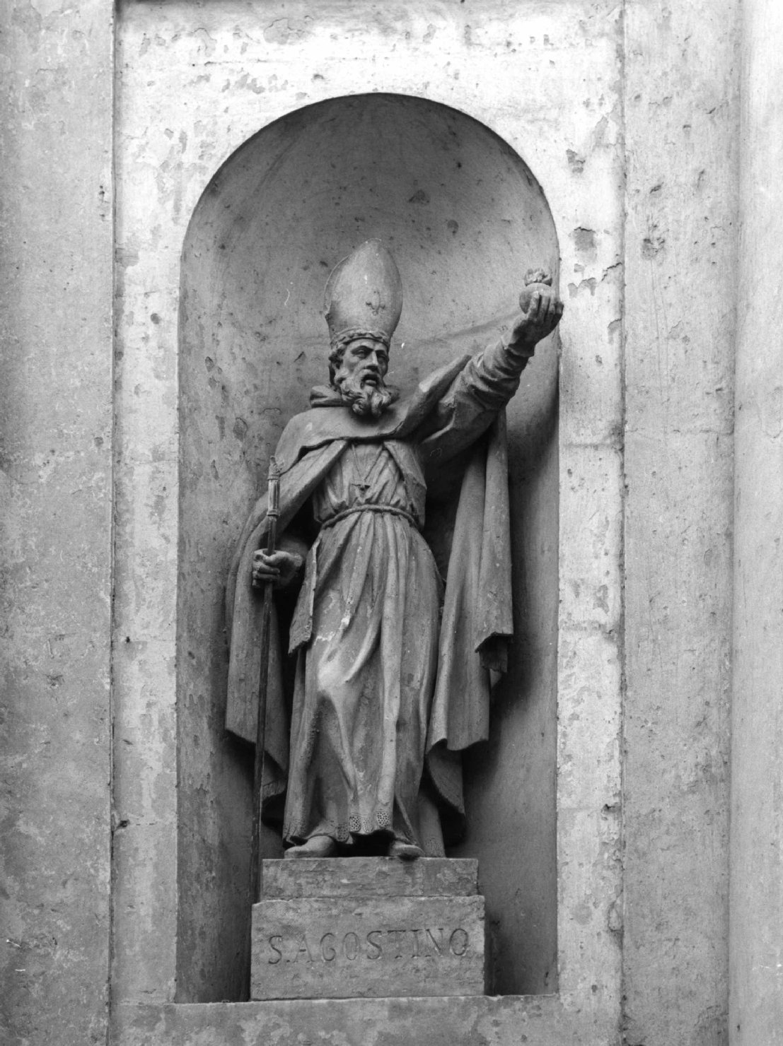 Sant'Agostino (scultura) di Trezza Luigi (fine/inizio secc. XVIII/ XIX)