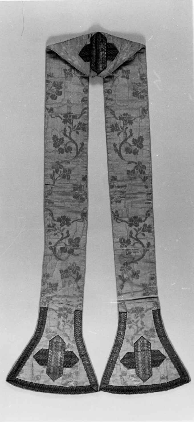 stola, elemento d'insieme - manifattura italiana (seconda metà sec. XVIII)