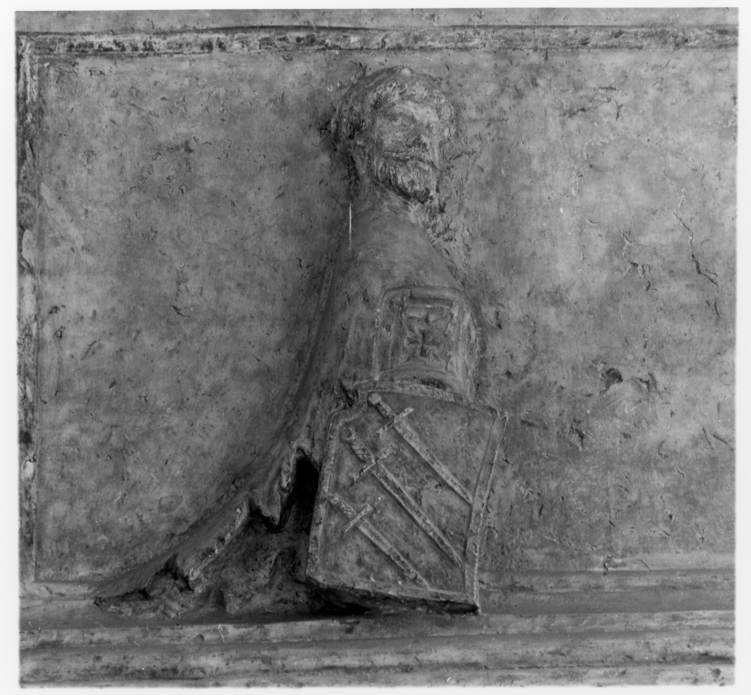 figura maschile (rilievo, coppia) - ambito veneziano (sec. XIV)