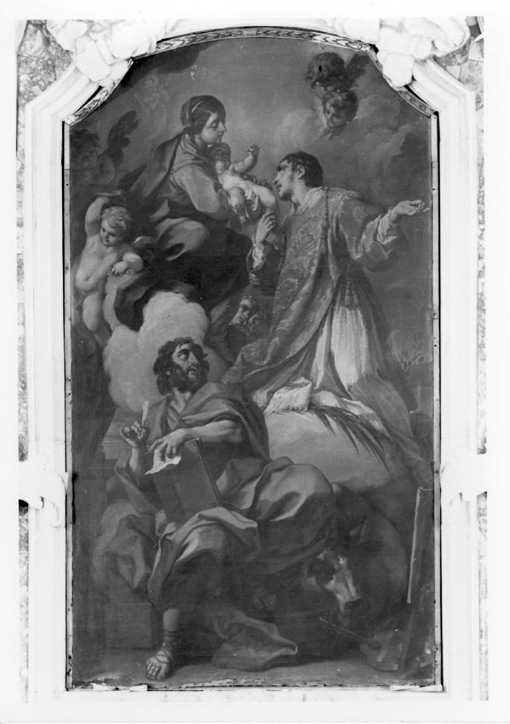 Madonna con Bambino e Santi (dipinto) di Balestra Antonio (sec. XVIII)