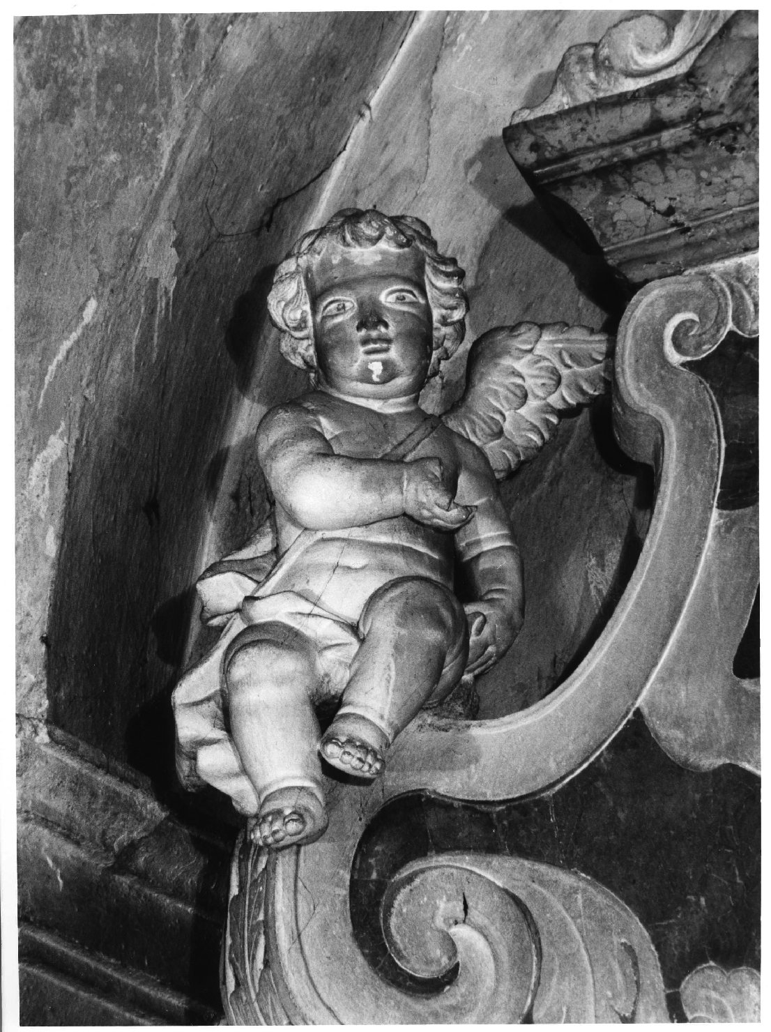 angioletto (scultura, elemento d'insieme) - bottega veronese (sec. XVIII)