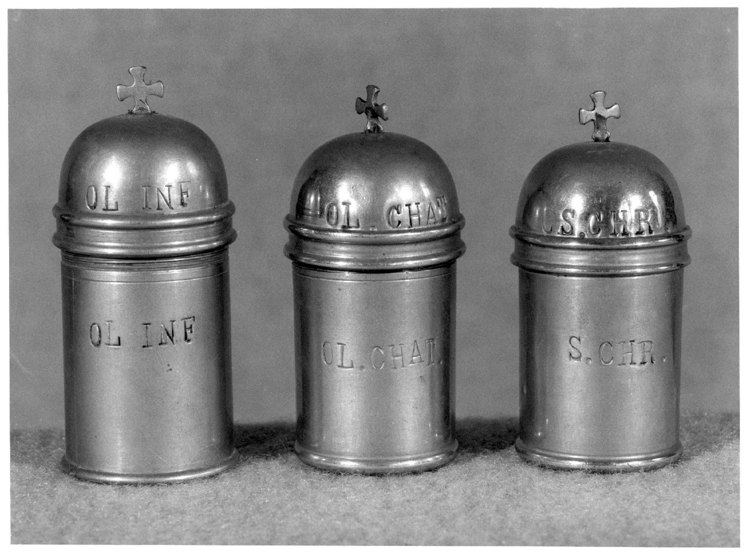 vasetti per oli santi, serie - bottega veneta (secc. XIX/ XX)